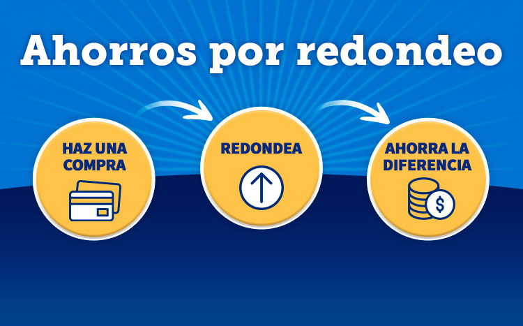 Redondea los Pasos para Ahorros.